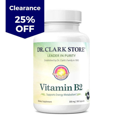 Dr. Clark Store Vitamin B2, 300 mg, 100 capsules