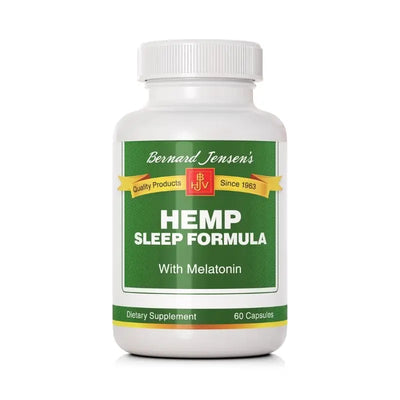 Bernard Jensen Products Hemp Sleep Formula with Melatonin, 60 vegetarian capsules