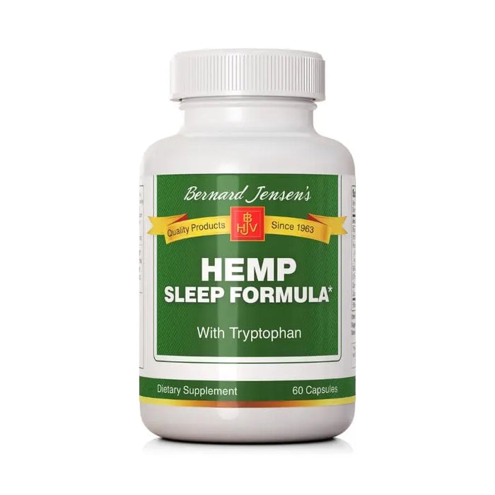 Bernard Jensen Products Hemp Sleep Formula with Tryptophan, 60 vegetarian capsules