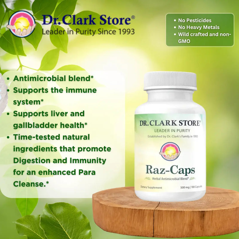 Raz-Caps, 500 mg 100 capsules Dr. Clark Store