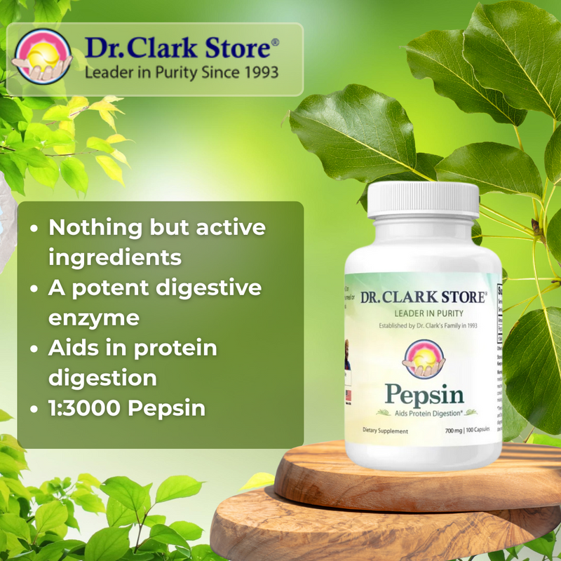 Pepsin, 700 mg 100 capsules Dr. Clark Store