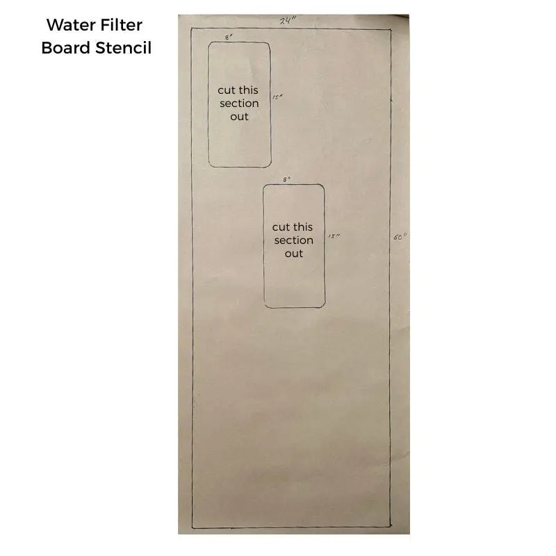 Dr. Clark Whole House Water Filter Board Stencil