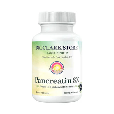 Dr. Clark Store Pancreatin 8X, 500 mg 100 capsules