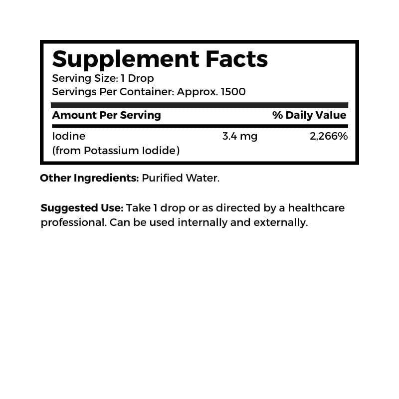 Dr. Clark Store White Iodine (Nascent Iodine) supplement facts