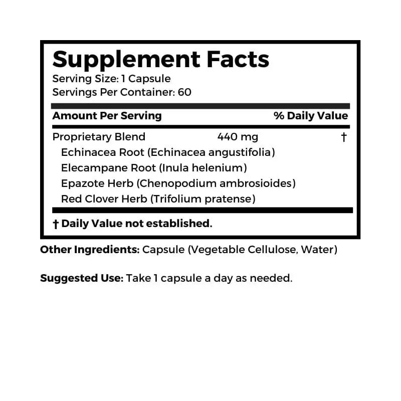Bernard Jensen Products Quick Airway Defense supplement facts