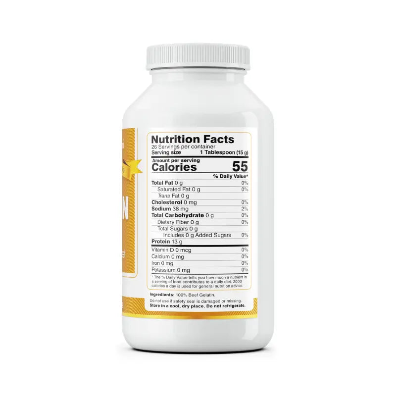 Bernard Jensen Products Gelatin Powder nutrition facts