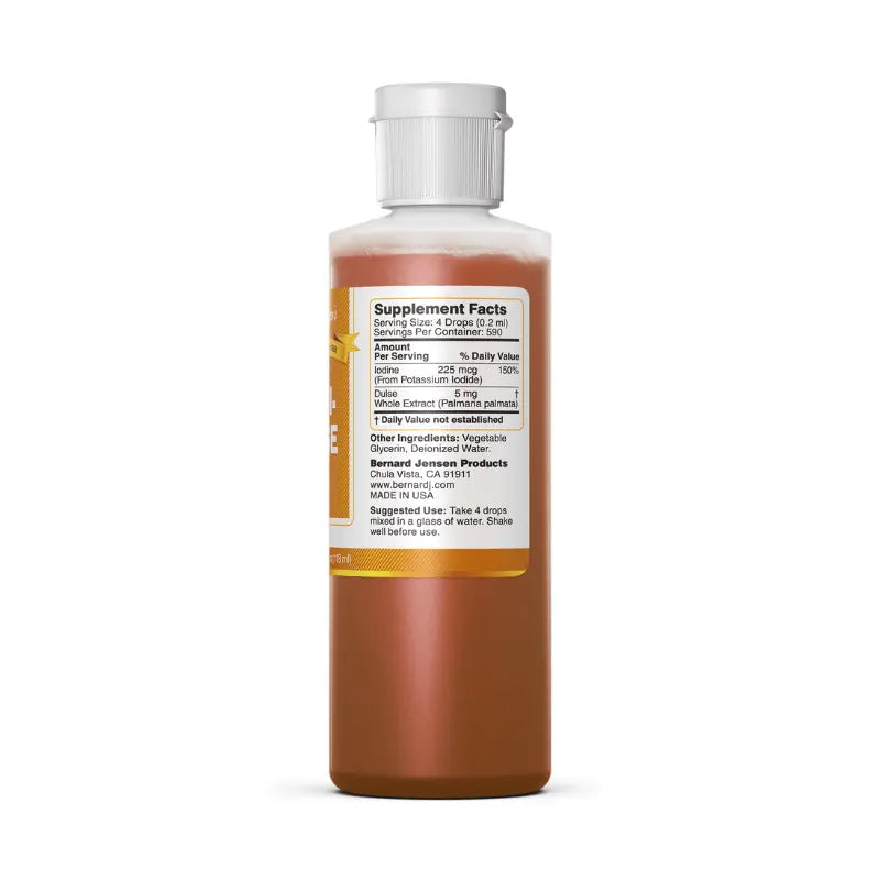 Bernard Jensen Products Liqui-Dulse supplement facts and suggested use