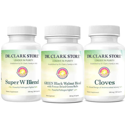 Dr. Clark Store Parasite Cleanse with Cloves, Wormwood & GREEN Black Walnut Hull Capsules