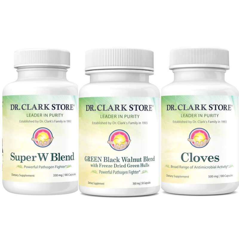 Dr. Clark Store Parasite Cleanse with Cloves, Wormwood & GREEN Black Walnut Hull Capsules