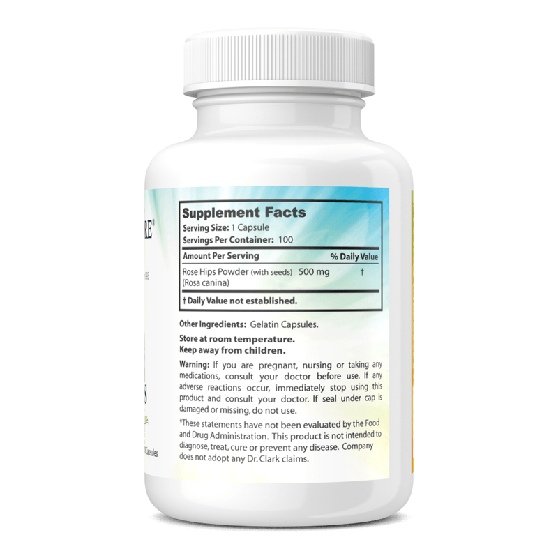 Dr. Clark Store Rose Hips capsules supplement facts