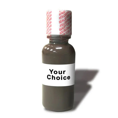 Amber bottle containing your choice of electronic bottle copy – frequency imprinted in water (Dr. Hulda Clark’s homeographic bottle copies).