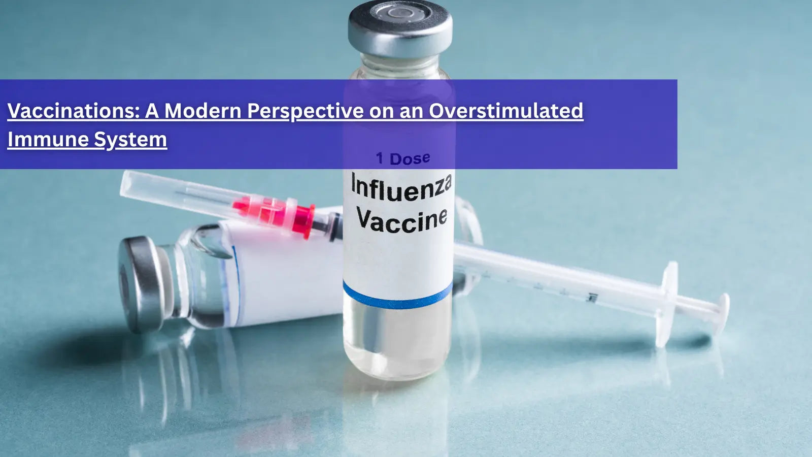 two vaccine vials with a 1ml syringe