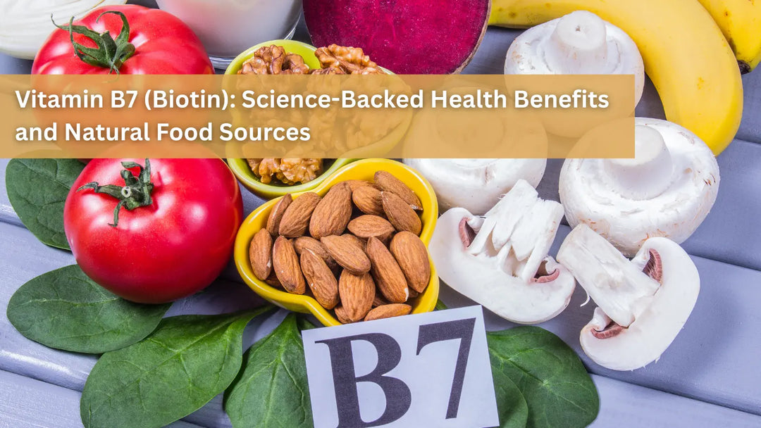 fruits, vegetables, and nuts are on a tabletop