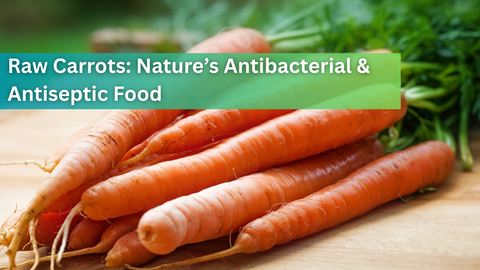 Raw Carrots: Nature’s Antibacterial & Antiseptic Food