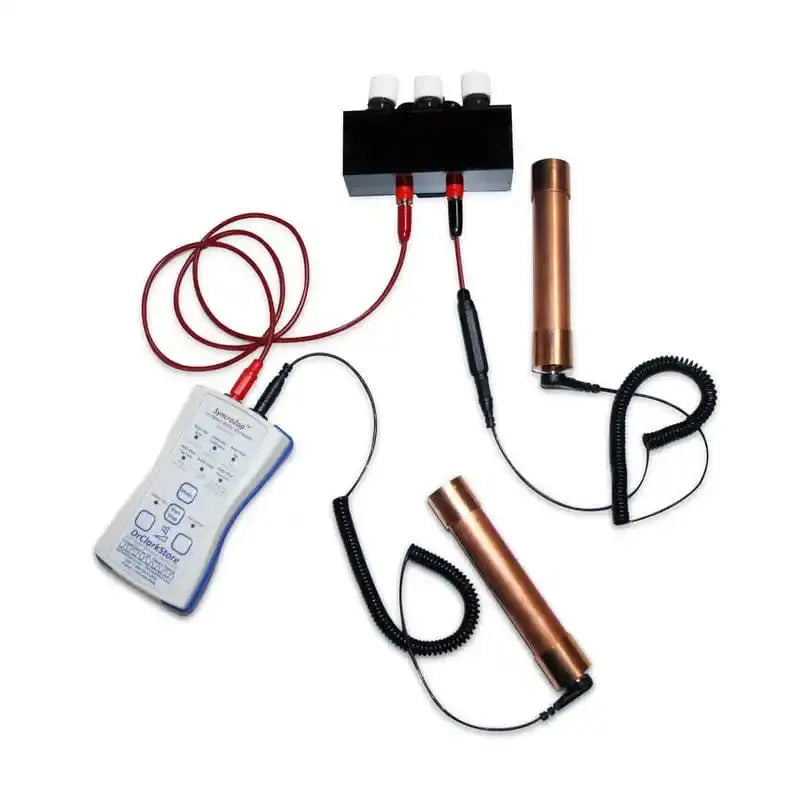 A complete set of Dr. Clark equipment on a table.