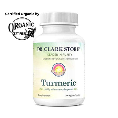Dr. Clark Store Organic Turmeric, 500 mg 100 capsules