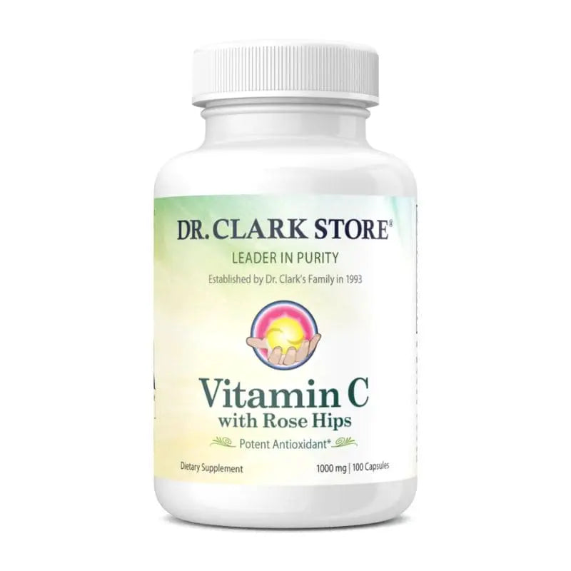 Dr. Clark Store Vitamin C with Rose Hips, 1000 mg, 100 capsules