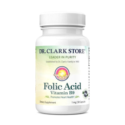  Folic Acid (Vitamin B9), 1 mg, 50 capsules