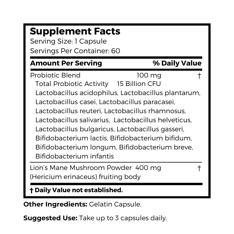 Dr. Clark Store Daily Probiotic supplement facts