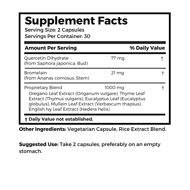 Self Health Resource Center Lung Support supplement facts and suggested use