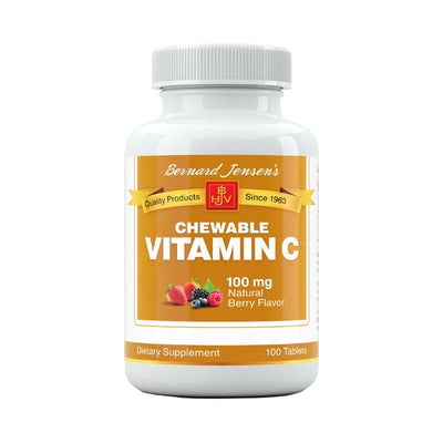 Bernard Jensen Products Chewable Vitamin C, 100 mg, 100 tablets