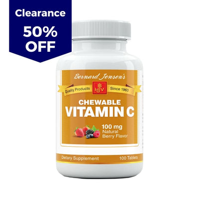 Bernard Jensen Products Chewable Vitamin C, 100 mg, 100 tablets