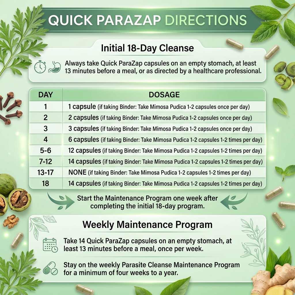 Quick ParaZap Parasite Cleanse, 520 mg 135 capsules