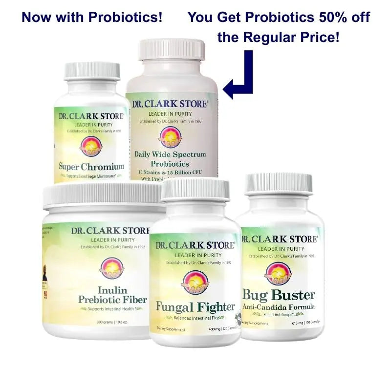 Dr. Clark Store Candida Cleanse with Probiotics (5 item kit)