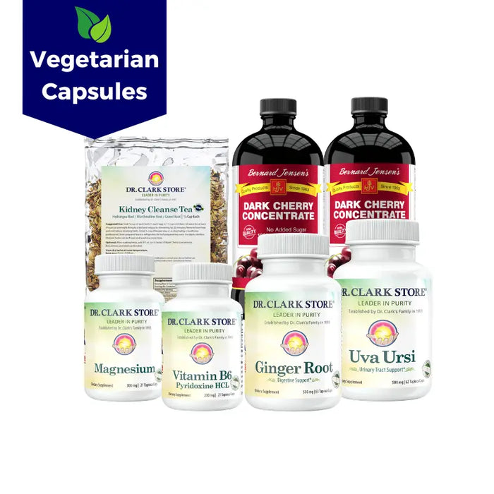 Dr. Clark Store Vegetarian Kidney Cleanse featuring plant-based tapioca capsules