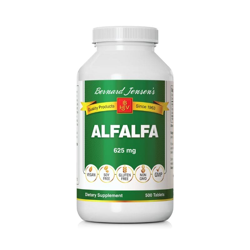 Bernard Jensen Products Alfalfa Tablets, 625 mg 500 ct