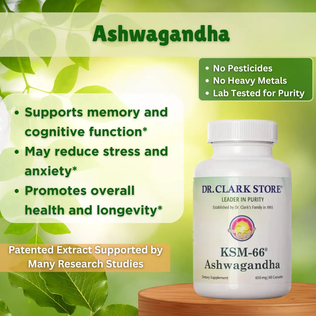 Ashwagandha, 650 mg 60 capsules Dr. Clark Store