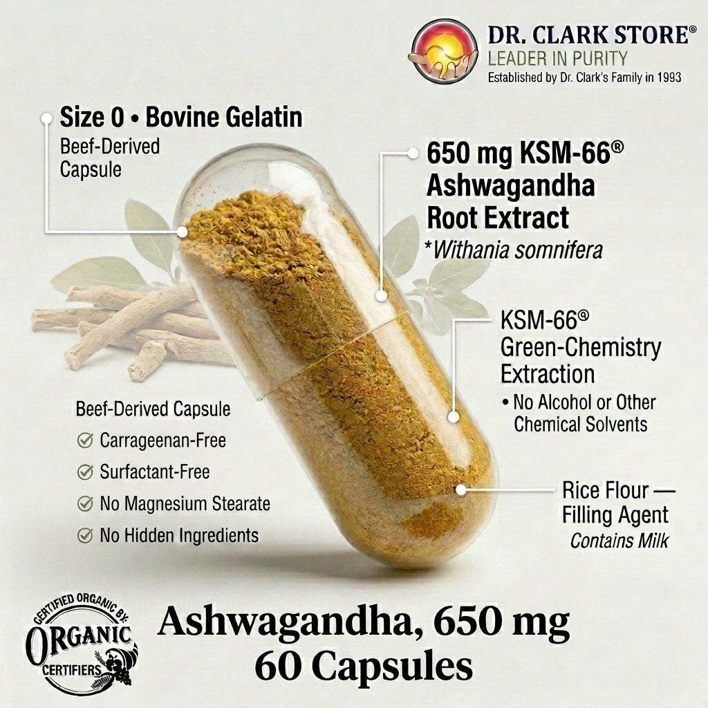 Ashwagandha, 650 mg 60 capsules