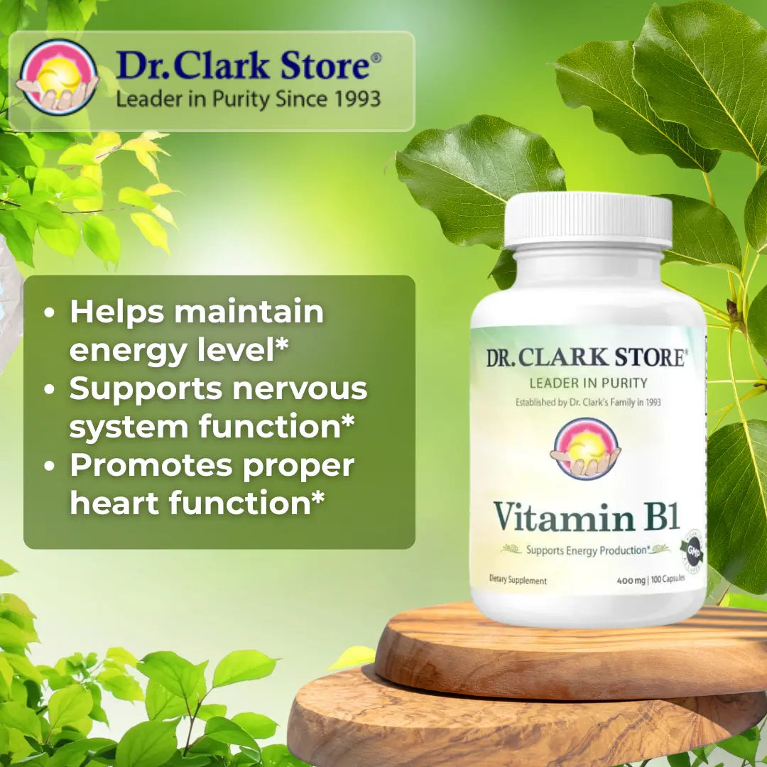 Vitamin B1 (Thiamin), 400 mg 100 capsules Dr. Clark Store
