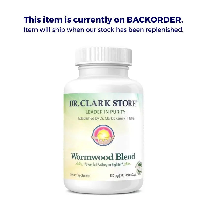 Dr. Clark Store Vegetarian Wormwood Blend, 330 mg 100 plant-based tapioca capsules