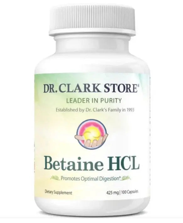Betaine HCL, 425 mg 100 capsules Dr. Clark Store