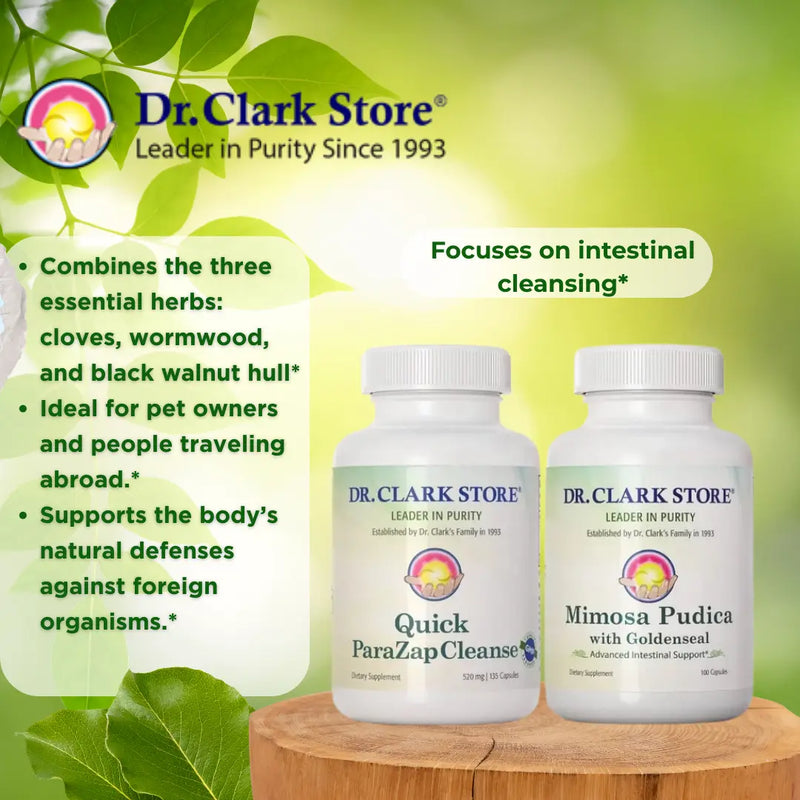 Quick ParaZap Cleanse & Mimosa Pudica Dr. Clark Store