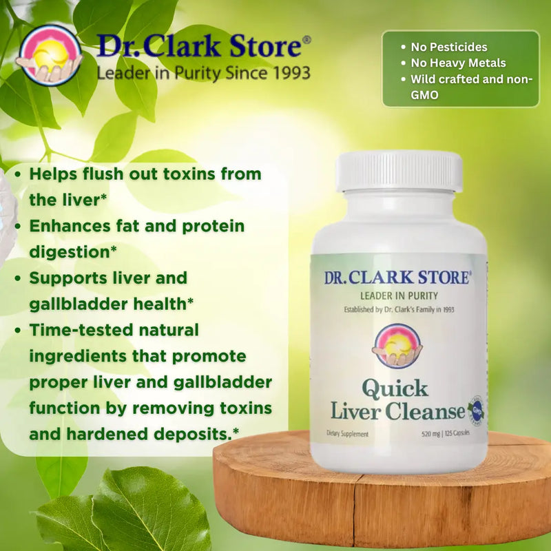 Quick Liver Health Protocol, 520 mg 125 capsules Dr. Clark Store