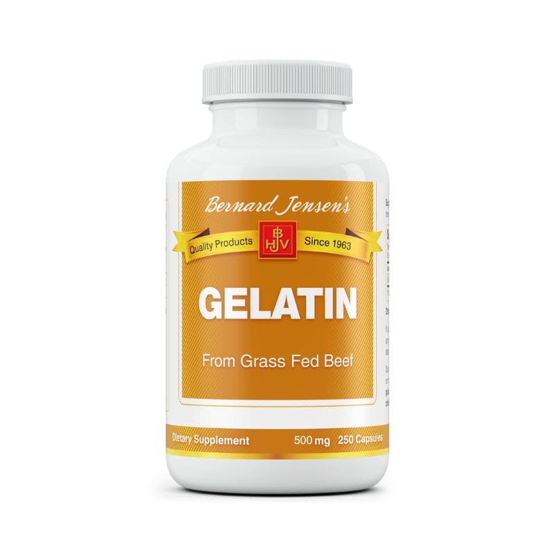 Bernard Jensen Products Gelatin 500 mg, 250 capsules