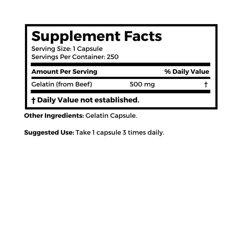 Bernard Jensen Products Gelatin Capsules supplement facts and suggested use