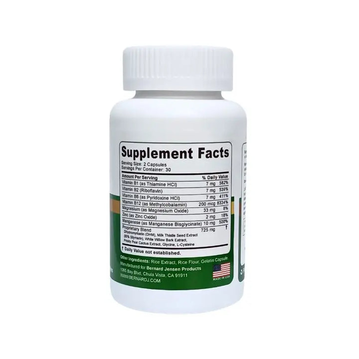 Bernard Jensen Products Liver Support supplement facts