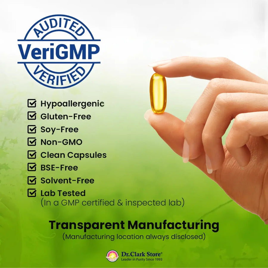 Dr. Clark Store products are high quality, chemically pure, and made in GMP verified facility.