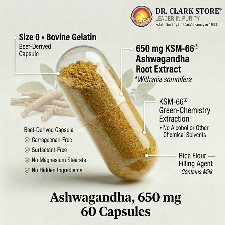 Ashwagandha, 650 mg 60 capsules