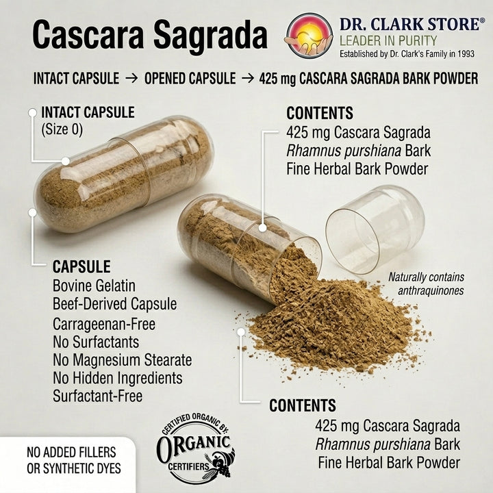 Cascara Sagrada, 425 mg 100 capsules
