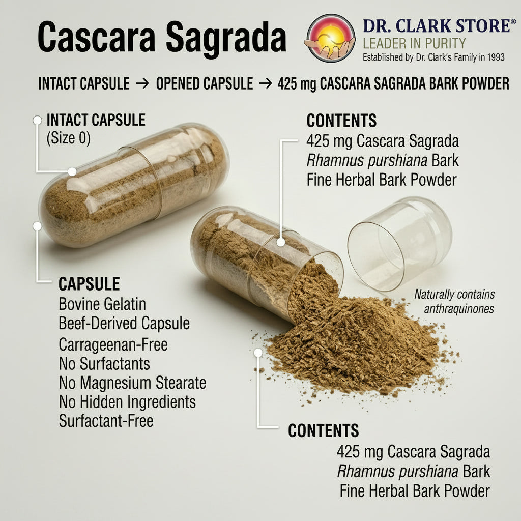 Cascara Sagrada, 425 mg 100 capsules