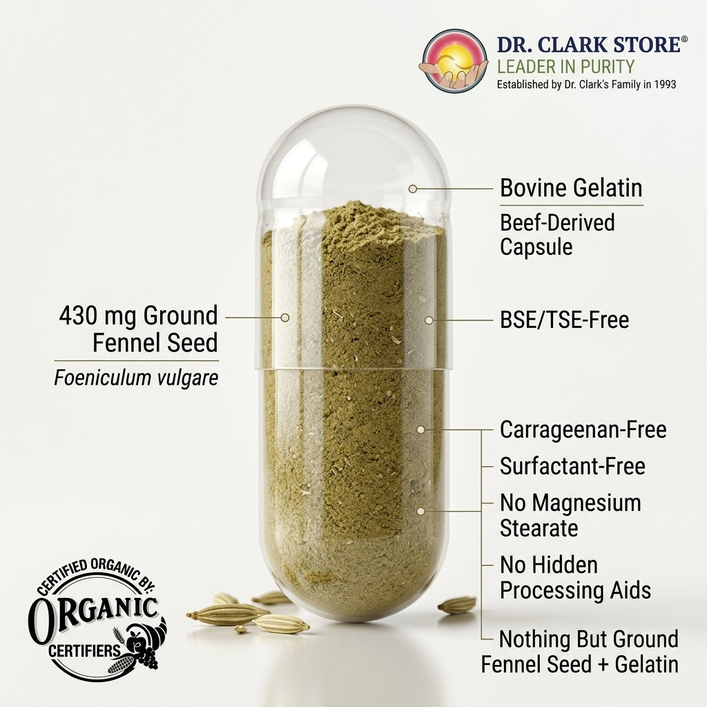 Fennel Seed, 550 mg 100 capsules
