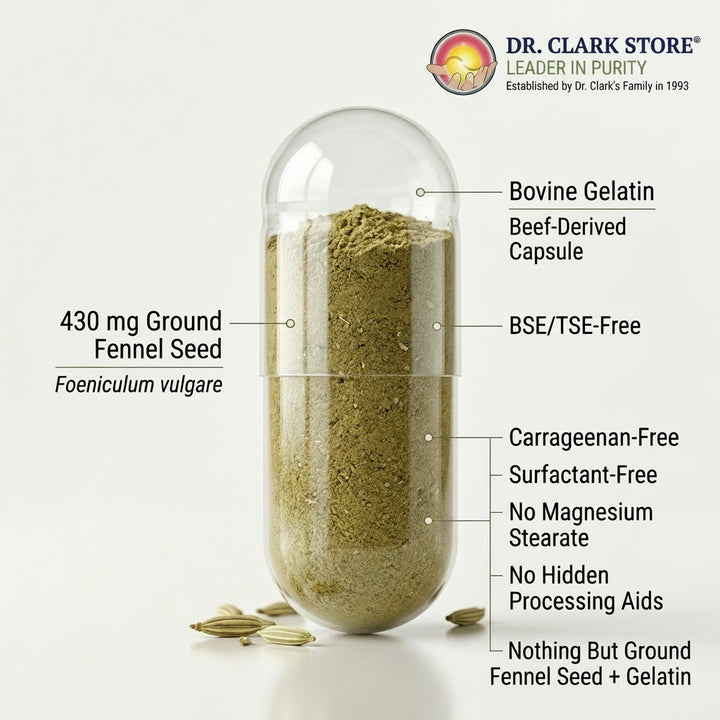 Fennel Seed, 550 mg 100 capsules