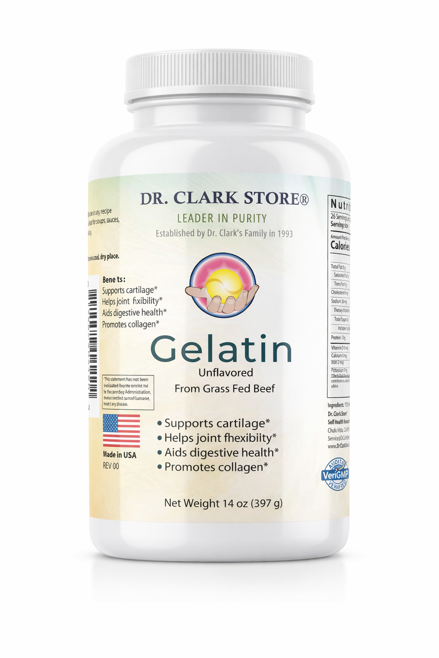 Dr. Clark Store Gelatin Powder, 14 oz