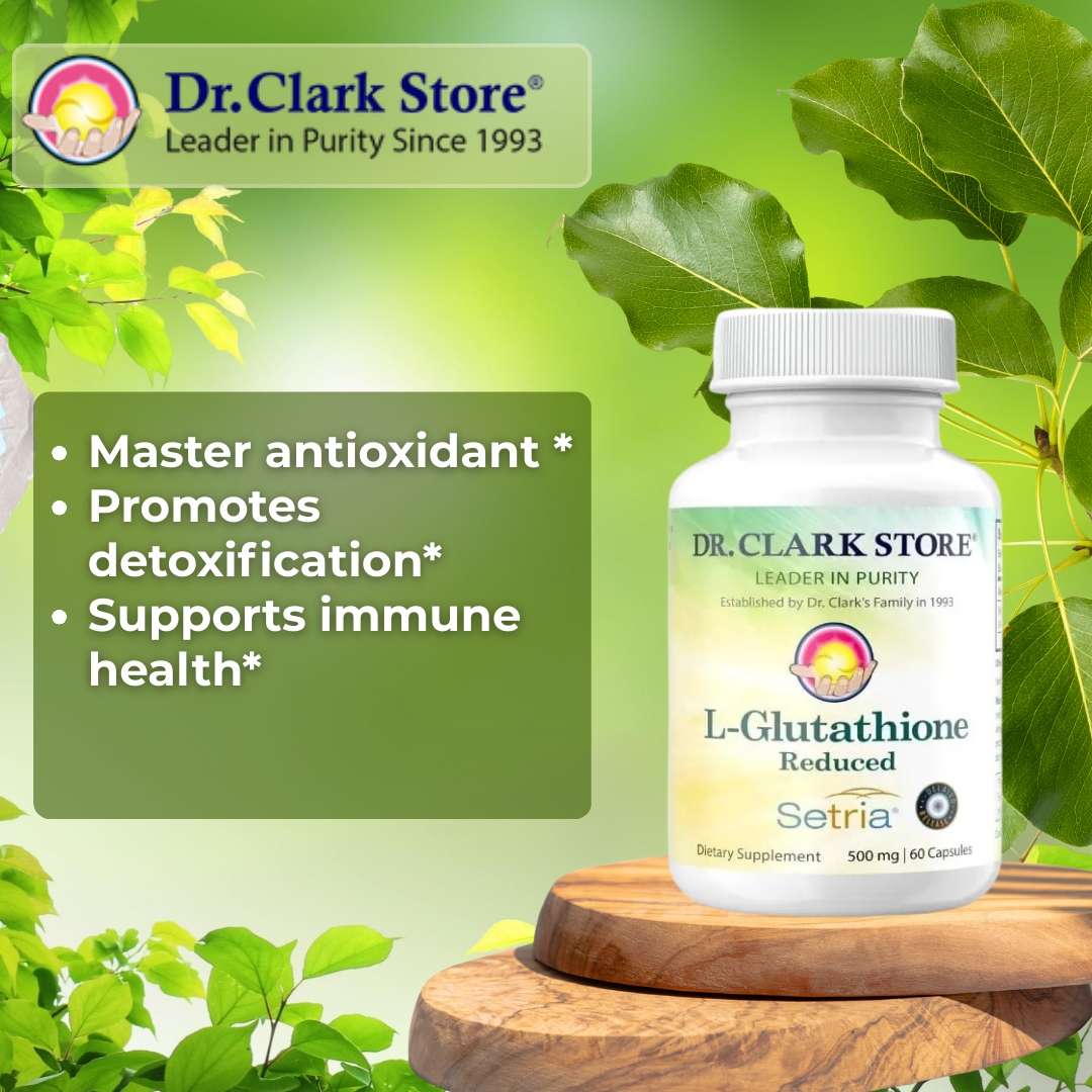 Glutathione Reduced (Setria®), 500 mg 60 veggie delayed release caps Dr. Clark Store