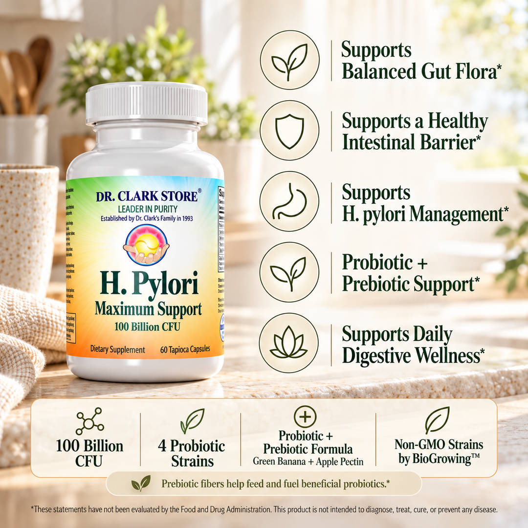 H. Pylori Maximum Support Probiotics 100 Billion CFU, 60 Tapioca Capsules