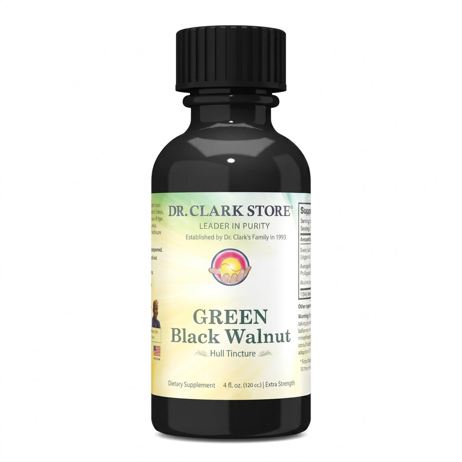 GREEN Black Walnut Hull Tincture (Extra Strength), 4 oz